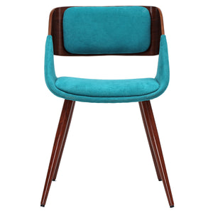 Cyprus Dining Chair - Chic Mid-Century Design with Comfortable Cushions and Stylish Bent Wood Frame