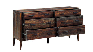 Porter Designs Fall River Solid Sheesham Wood Contemporary Dresser Gray 04-117-01-4478