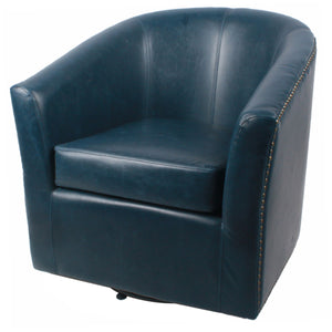 Ernest Bonded Leather Swivel Chair - Elegant Comfort with 360-Degree Rotation, Perfect for Any Space