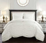 Kaiah White King 3pc Comforter Set