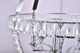 Bethel Chrome Chandelier in Metal & Crystal