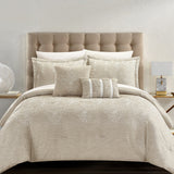 Hubli Beige King 5pc Comforter Set