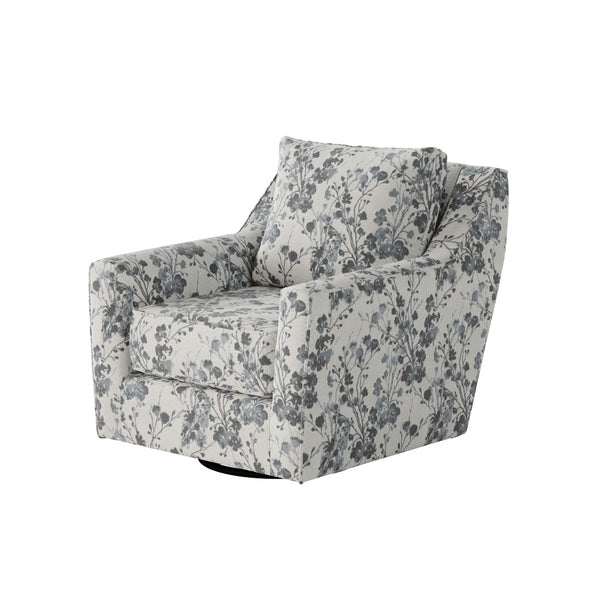 Fusion 67-02G-C Transitional Swivel Glider Chair 67-02G-C Freesia Denim