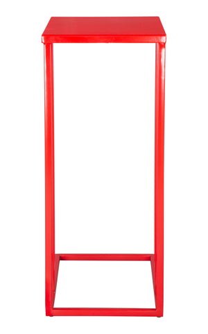 Zuo Modern Atom Iron Modern Commercial Grade Side Table Red Iron