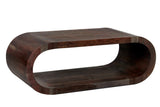 Porter Designs Ellipse Solid Acacia Wood Modern Coffee Table Gray 05-194-20-7410G