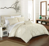 Daya Beige Queen 4pc Duvet Set