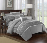 Cheryl Grey Queen 10pc Comforter Set