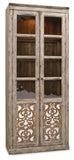Hooker Furniture Chatelet Traditional-Formal Bunching Curio in Poplar and Hardwood Solids with Seeded Glass and Antique Mirror 5351-75908
