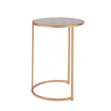 Anza Set of 2 Round Faux Shagreen Nesting End Table