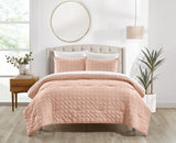 Jessa Blush Queen 3pc Comforter Set