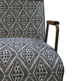 Kahlo Fabric Accent Chair Azure Diamond/Vintage Midnight