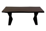 Porter Designs Manzanita Live Edge Solid Acacia Wood Natural Coffee Table Gray 05-196-02-4830X-KIT