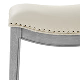 Grover Leatherette Counter Stool Matte Beige