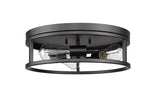 Bethel Black Flush Mount in Iron