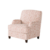 Fusion 01-02-C Transitional Accent Chair 01-02-C Clover Coral Accent Chair