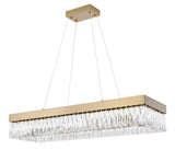 Bethel Gold LED Chandelier in Stainless Steel & Crystal