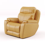 Showstopper 6736-95P NL Transitional Show Stopper Leather Zero Gravity Power Headrest Wall Hugger Recliner with SoCozi Massage [Made to Order - 2 Week Build Time]