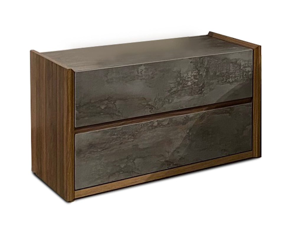 VIG Furniture Nova Domus Rado Modern Walnut & Stucco Nightstand VGACRADO-NS