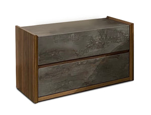 VIG Furniture Nova Domus Rado Modern Walnut & Stucco Nightstand VGACRADO-NS