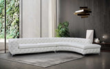 VIG Furniture DIvani Casa Kohl - Contemporary White RAF Curved Shape Sectional Sofa w/ Chaise VGEV-2179-WHT-RAF-SECT VGEV-2179-WHT-RAF-SECT