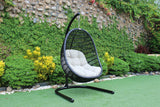 VIG Furniture Renava Havana Outdoor Black & Beige Hanging Chair VGATRAHM-002A