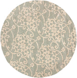 Rain RAI-1103 Cottage Polypropylene Rug RAI1103-8RD Seafoam, Khaki 100% Polypropylene 8' Round