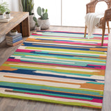 Rain RAI-1271 Modern Polypropylene Rug RAI1271-912 Camel, Navy, Bright Pink, Cream, Emerald, Bright Orange, Blush 100% Polypropylene 9' x 12'