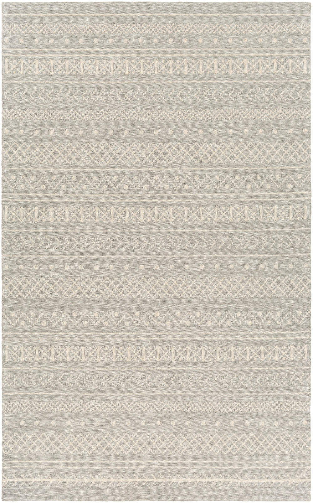 Rain RAI-1288 Global Polypropylene Rug RAI1288-912 Light Gray, Cream 100% Polypropylene 9' x 12'