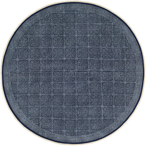 Rajasthan RAJ-2300 Global Cotton Rug RAJ2300-6RD Navy, White, Cream 100% Cotton 6' Round