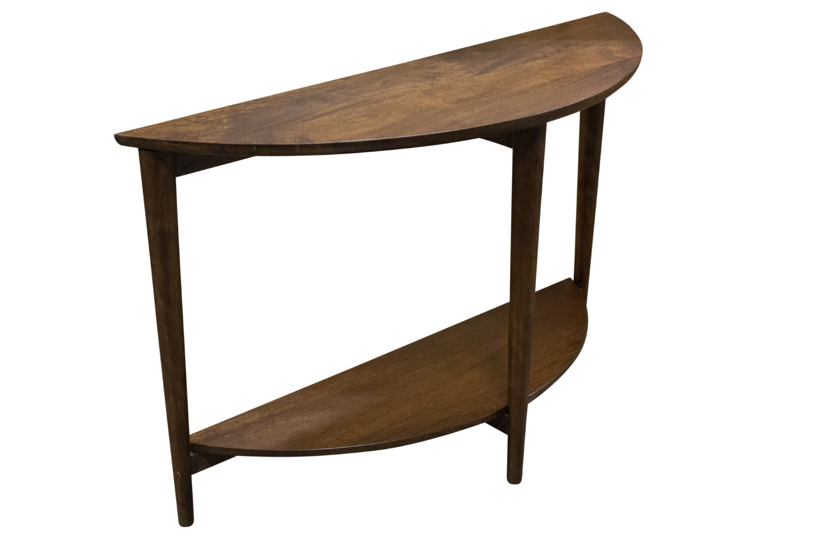 Baja Solid Mango Wood Console Table - Chic Demi-Lune Design for Narrow