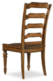 Tynecastle Traditional-Formal Ladderback Side Chair In Poplar Solids And Figured Alder Veneers - Set of 2