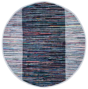 Safavieh Rag Rug 122 Flatweave 100% Cotton Pile Rug Grey / Black 100% COTTON PILE RAR122F-9