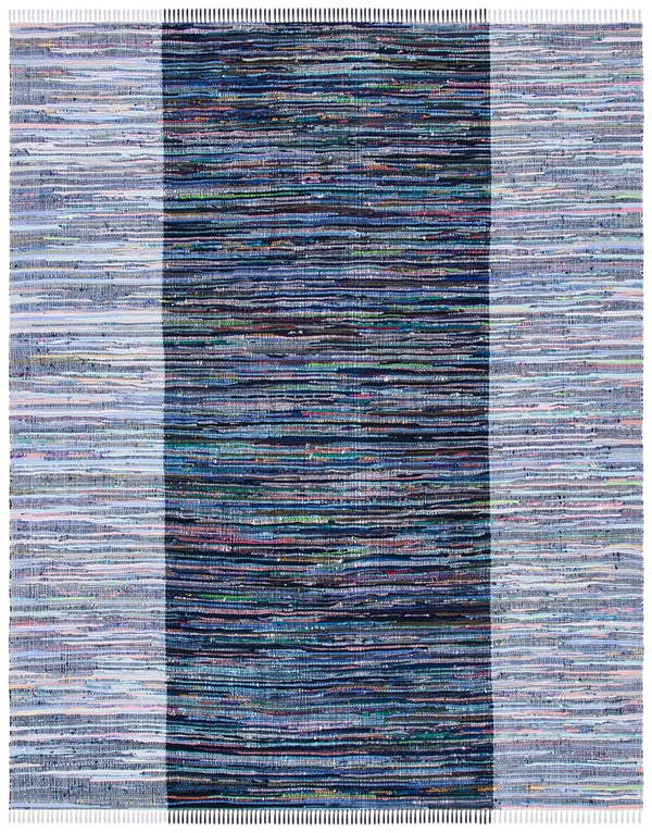Safavieh Rag Rug 122 Flatweave 100% Cotton Pile Rug Grey / Black 100% COTTON PILE RAR122F-9