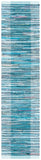 Safavieh Rag Rug 122 Flatweave 100% Cotton Pile Rug Light Blue / Grey 100% COTTON PILE RAR122M-9