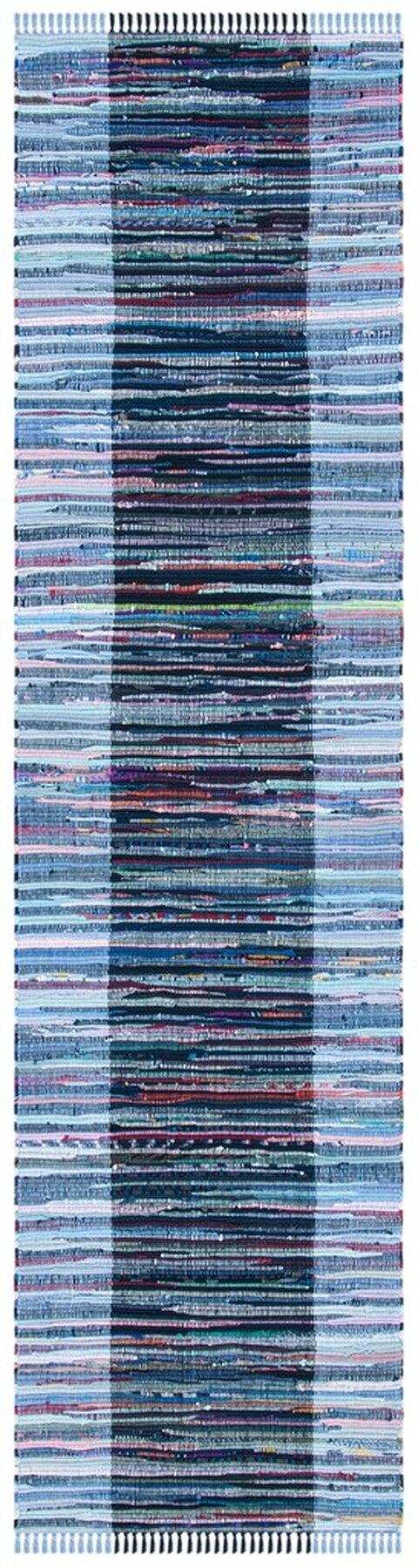 Safavieh Rag Rug 122 Flatweave 100% Cotton Pile Rug Navy / Blue 100% COTTON PILE RAR122N-9