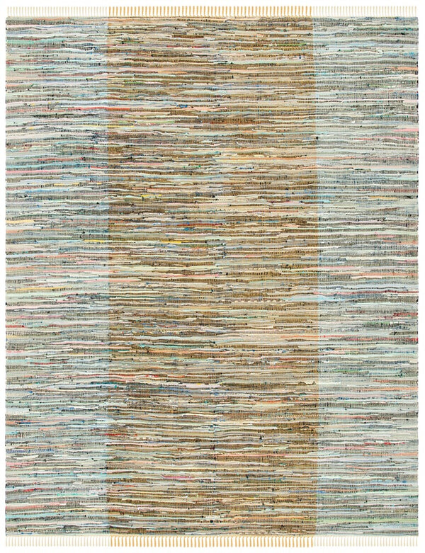 Safavieh Rag Rug 122 Flatweave 100% Cotton Pile Rug Rust / Gold 100% COTTON PILE RAR122P-9