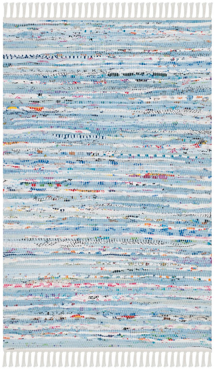 Rag Hand Woven Cotton Pile Rug - Vibrant, Textured Artistry for Casual