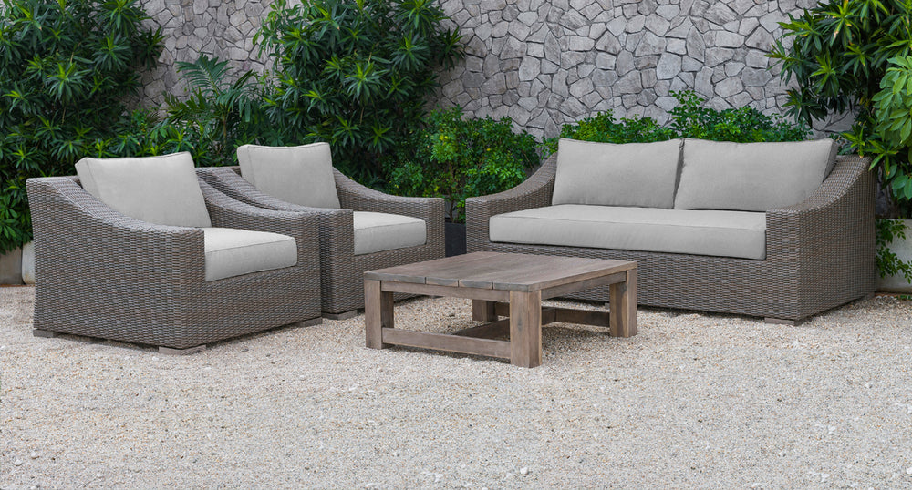 VIG Furniture Renava Palisades Outdoor Beige Wicker Sofa Set VGATRASF-125-BGE