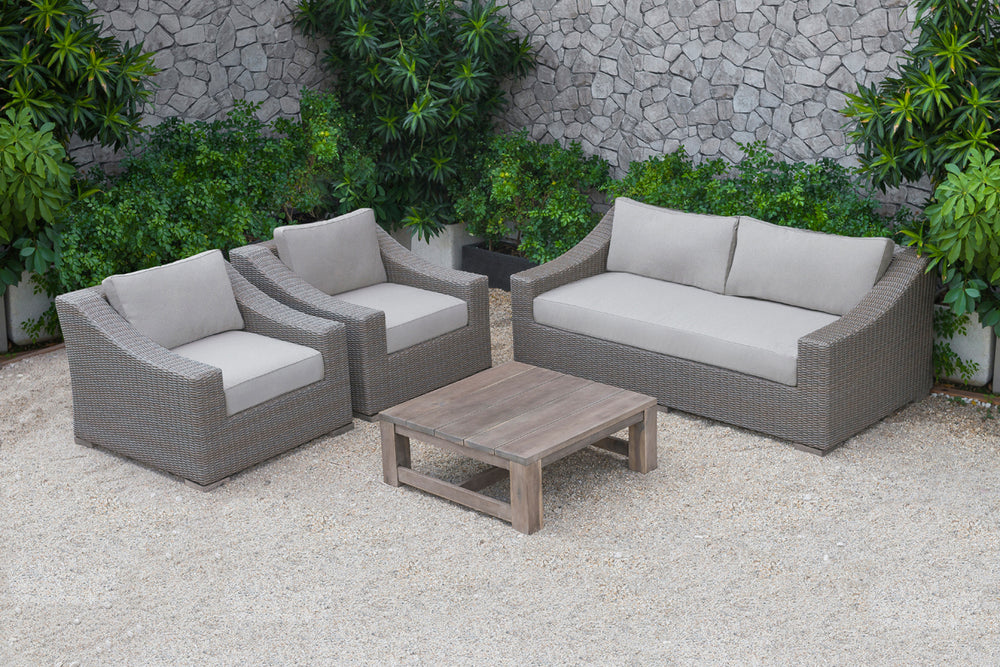 VIG Furniture Renava Palisades Outdoor Beige Wicker Sofa Set VGATRASF-125-BGE