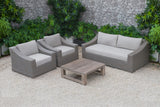 VIG Furniture Renava Palisades Outdoor Beige Wicker Sofa Set VGATRASF-125-BGE