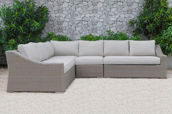 VIG Furniture Renava Pacifica Outdoor Beige Sectional Sofa Set VGATRASF-126-BGE