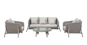 VIG Furniture Renava Carillo Outdoor Beige Wicker Sofa Set VGATRASF-148