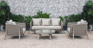 VIG Furniture Renava Carillo Outdoor Beige Wicker Sofa Set VGATRASF-148