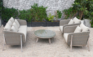 VIG Furniture Renava Carillo Outdoor Beige Wicker Sofa Set VGATRASF-148