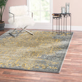 Pasargad Chelsea Design Power-Loomed Polypropyle Area Rug PRC-5523GY 5x8-PASARGAD