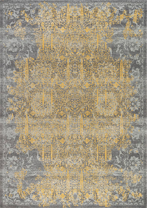 Pasargad Chelsea Design Power-Loomed Polypropyle Area Rug PRC-5523GY 5x8-PASARGAD