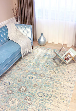 Pasargad Chelsea Design Power-Loomed Polypropyle Area Rug RC-5586BW 4x6-PASARGAD