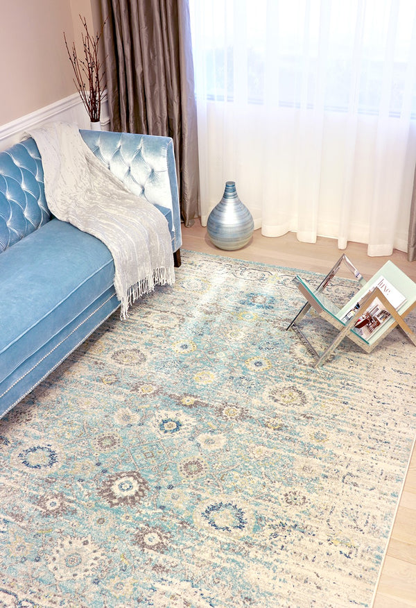 Pasargad Chelsea Design Power-Loomed Polypropyle Area Rug RC-5586BW 4x6-PASARGAD