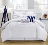 Brenton White King 9pc Comforter Set