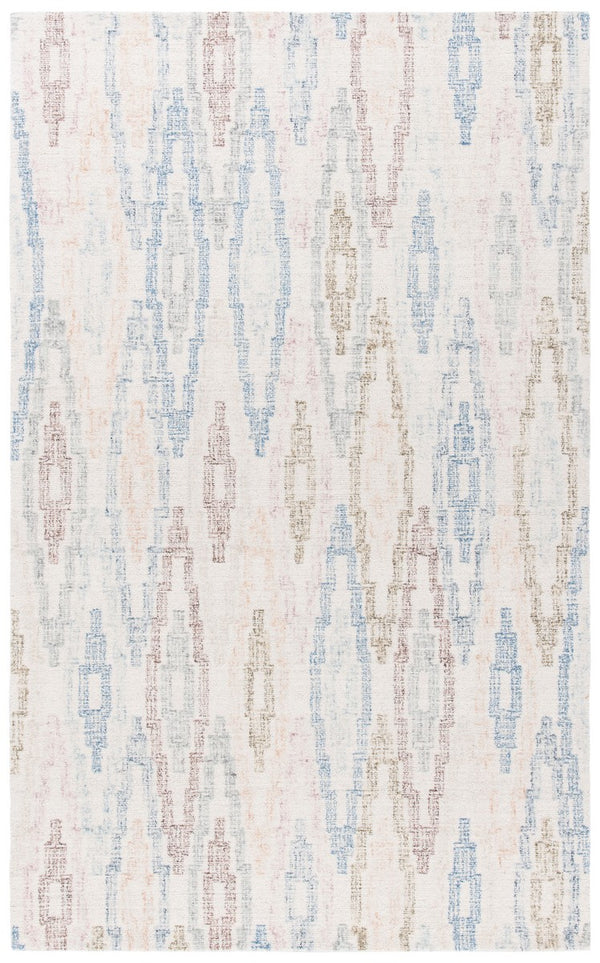 Rd101 Tufted 100% Wool Pile Contemporary Rug Ivory / Blue 100% Wool Pile RD101M-8